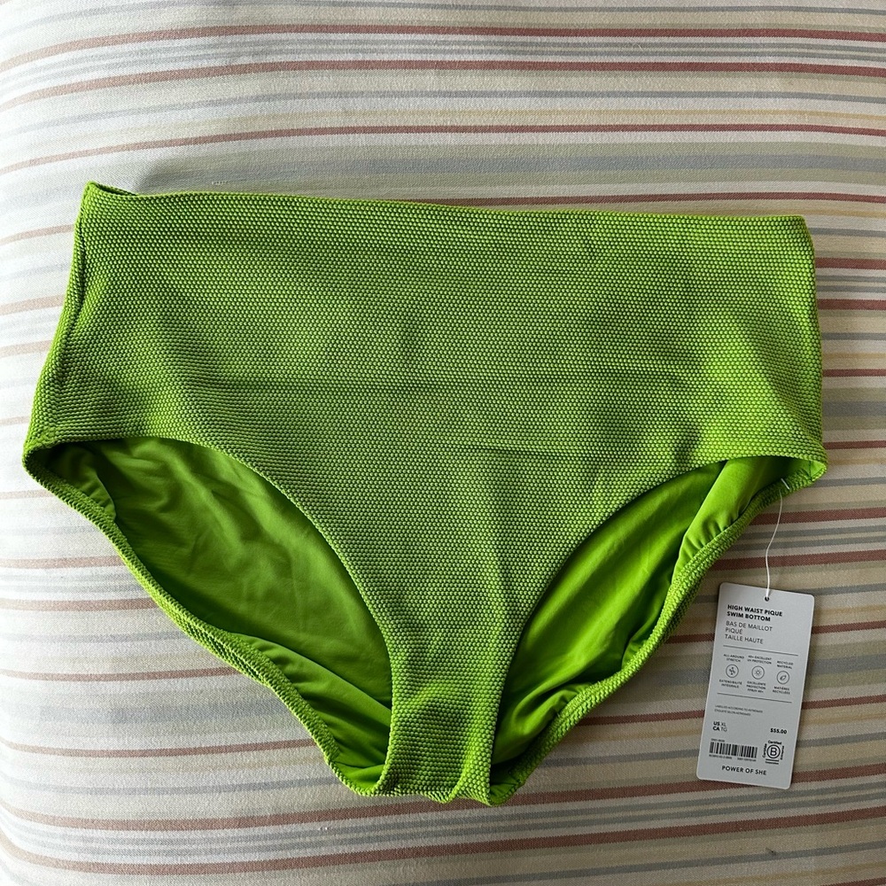 Athleta, high waist swim bottoms, XL, color: flora